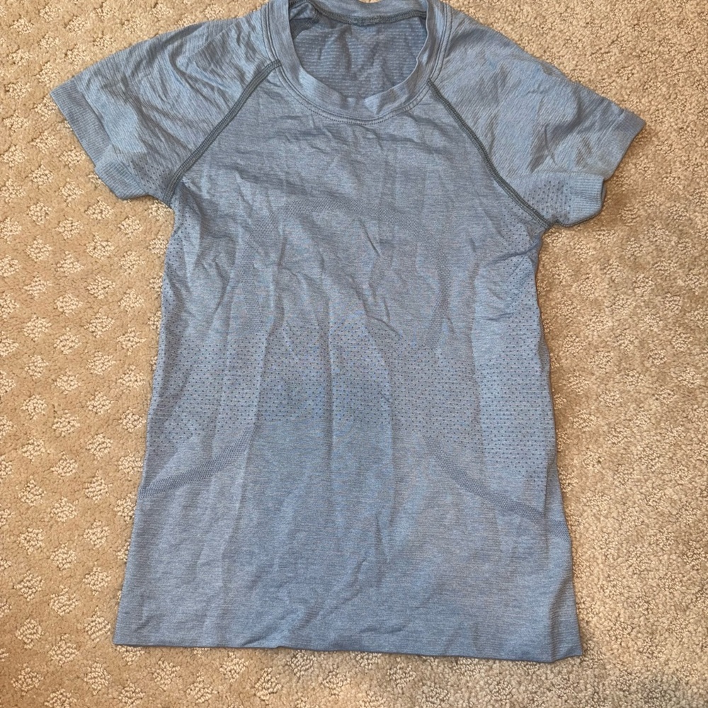 lululemon athletica Blue Short Sleeve Tee